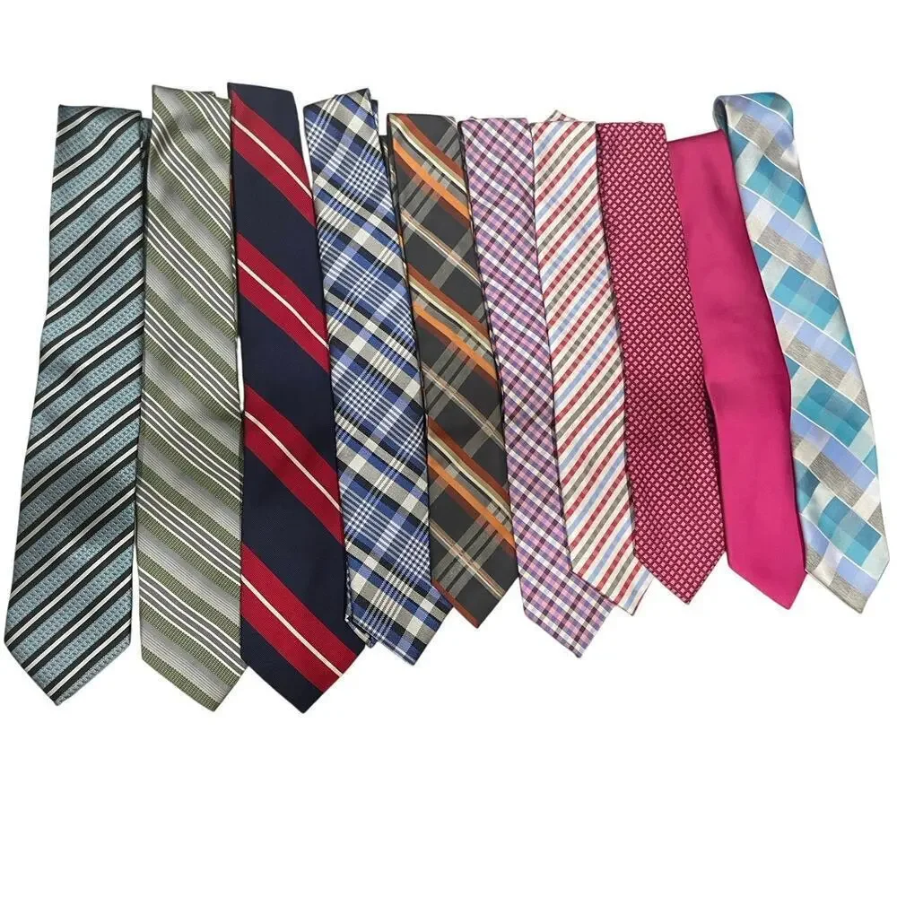 LOT OF 10 MEN DRESS TIES COLORFUL ELEGANT CHIC OFFICE‎ ATTIRE PROFESSIONALISM